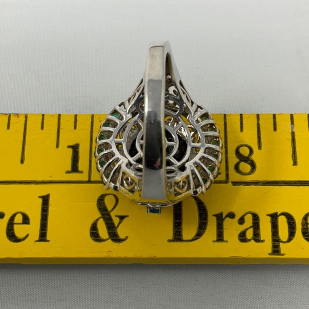 Big Beautiful Solid Sterling Silver Cocktail Ring… - image 5